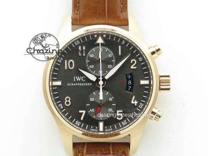 MIROTIME 0218 GoodFit Big Pilot Real PR IW500912 ZF Best Edition Black Dial On Black Leather Strap A 7287